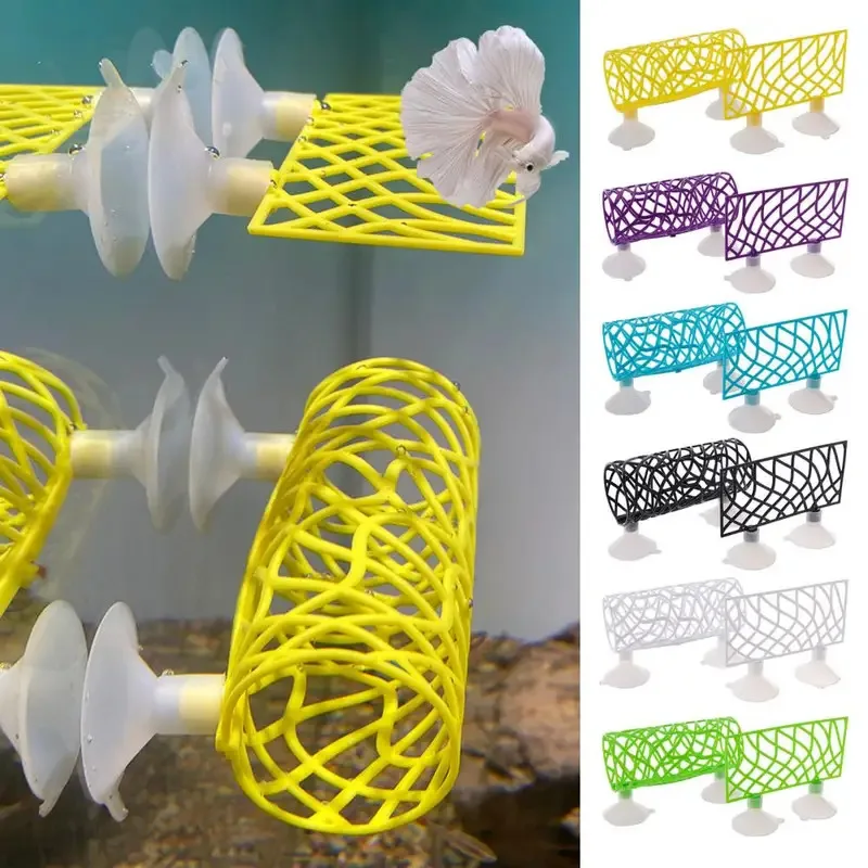 

TOPLIVING Cave Betta Fish Breeding Tunnel Set With Suction Cup Spawning Grounds Bed For Aquarium Natural