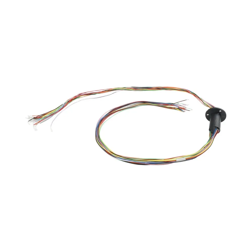 18 Circuit Slip Ring 2A Rated for 300 RPM Featuring Hollow Shaft Design 360 Degree Continuous Rotation and PBT Housing