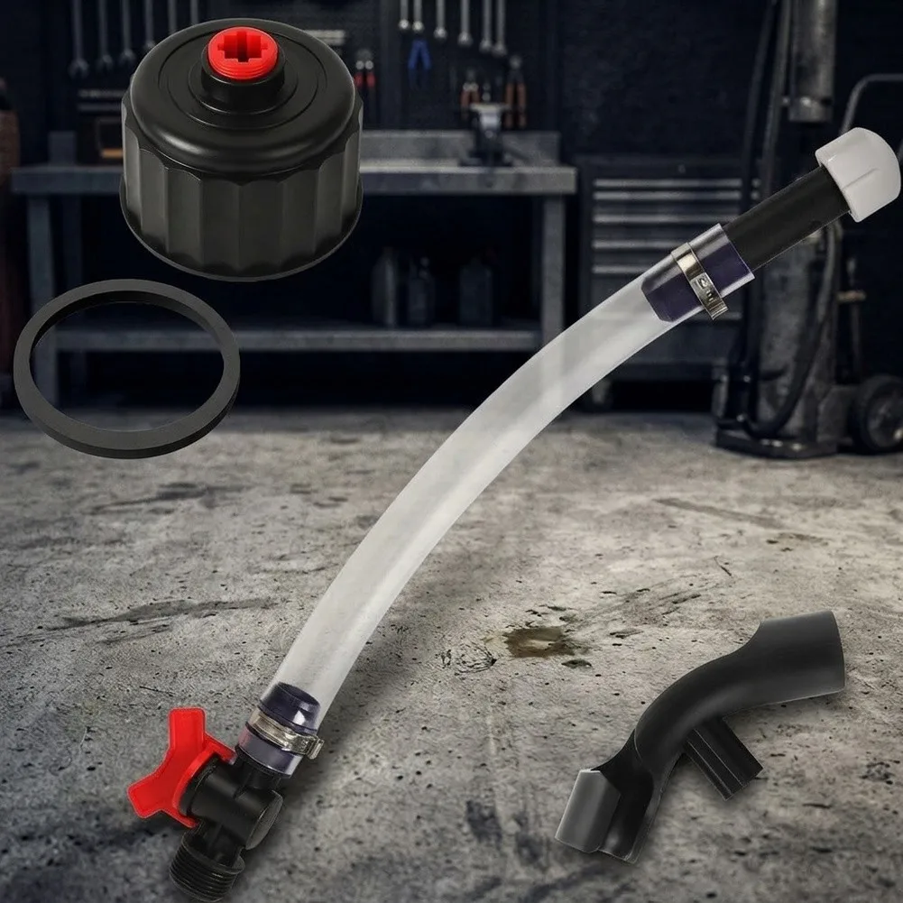 Fuel Filler Hose System with Quick Shut Off Ball Valve Hose Bender and Jug Cap for 3 5 5.5 Gallon Racing Fuel Cans
