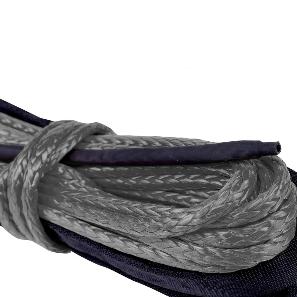 Steady Synthetic Winch Rope, 15M 7700 Lbs Winch Line Cable Rope With Protective Sleeve Maintenance String For ATV UTV Off-Road