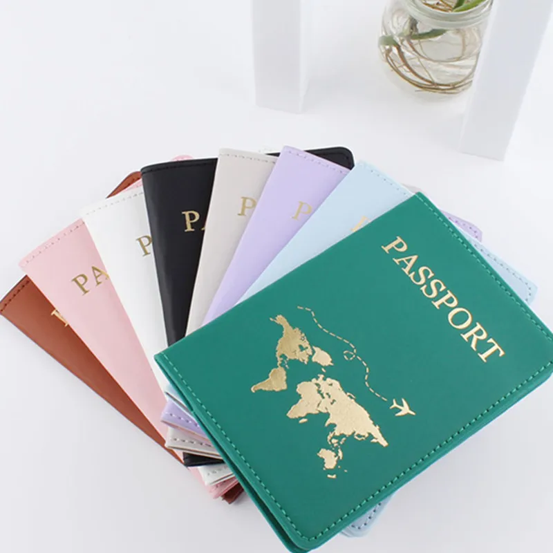 New Map Couple Passport Cover Letter Women Men Travel Wedding Passport Cover Holder Travel Case CH43