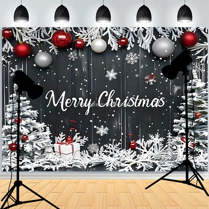 

Christmas Day Background Fireplace Living Room Decoration Family Party New Year Photography Backdrops AG-04