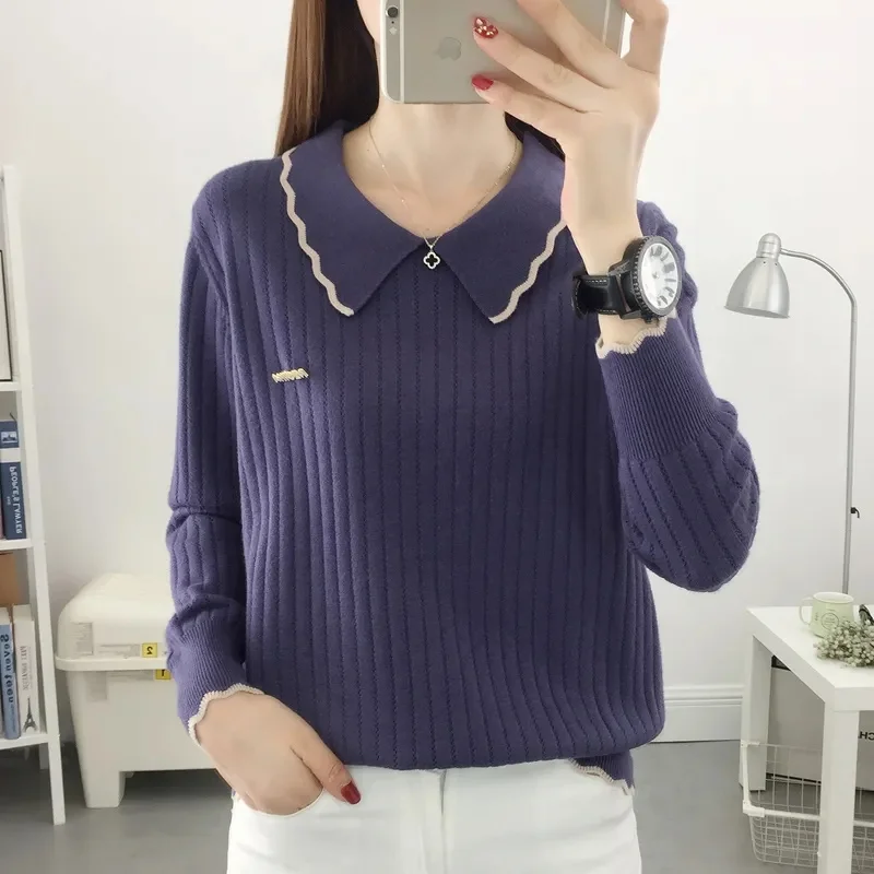 Fashion Women Sweaters 2023 Autumn Winter Sweater Woman Pullovers Knitt Sweater Long Sleeve Jumper Elastic Knitwear Tops