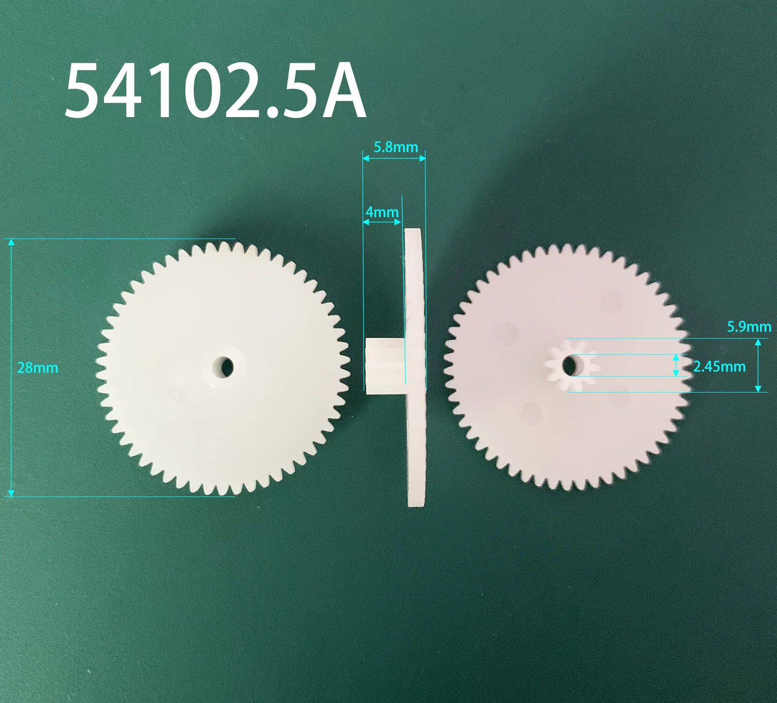 56102A 54102.5A .5M Gear Diameter 29mm 54/56 Teeth Double-layer Plastic Gear Transmission Small Parts Toy Model Accessories