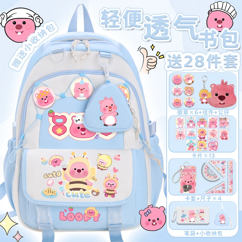 2025 New Cartoon Cute Baby beaver Girls Backpack Large Capacity Teen School Backpack Free Shipping