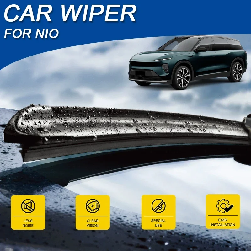 2 قطعة سيارة الجبهة ممسحة مطاطية للزجاج الأمامي اكسسوارات السيارات الخارجية ل NIO EC6 EC7 ES6 EL6 ES7 ES8 EL8 ET7 ET9 2020-2026