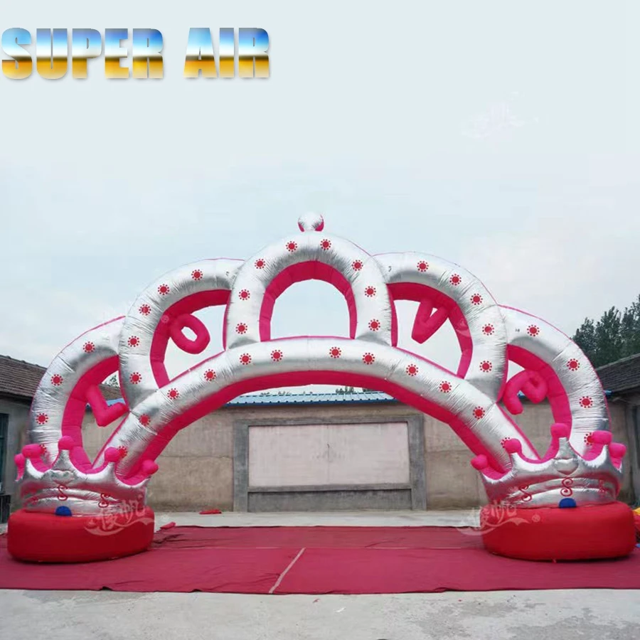 Crown inflatable arch gold atmosphere professional customized outdoor mobile factory direct sales