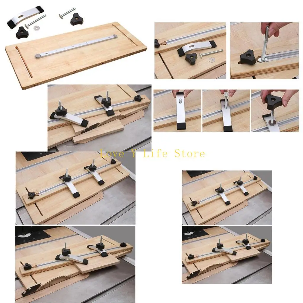 L74C Fixture Slot Router Table Woodworking Tool Double-Cut Jig Profile 30/40/50/60cm