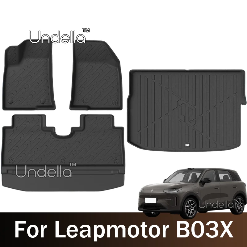 Für Leapmotor B03X 2026 2027 Auto TPE-Fußmatten Kofferraumauskleidungen Allwetter-Fußmatten Wasserdichte Kofferraummatte Auto-Zubehör