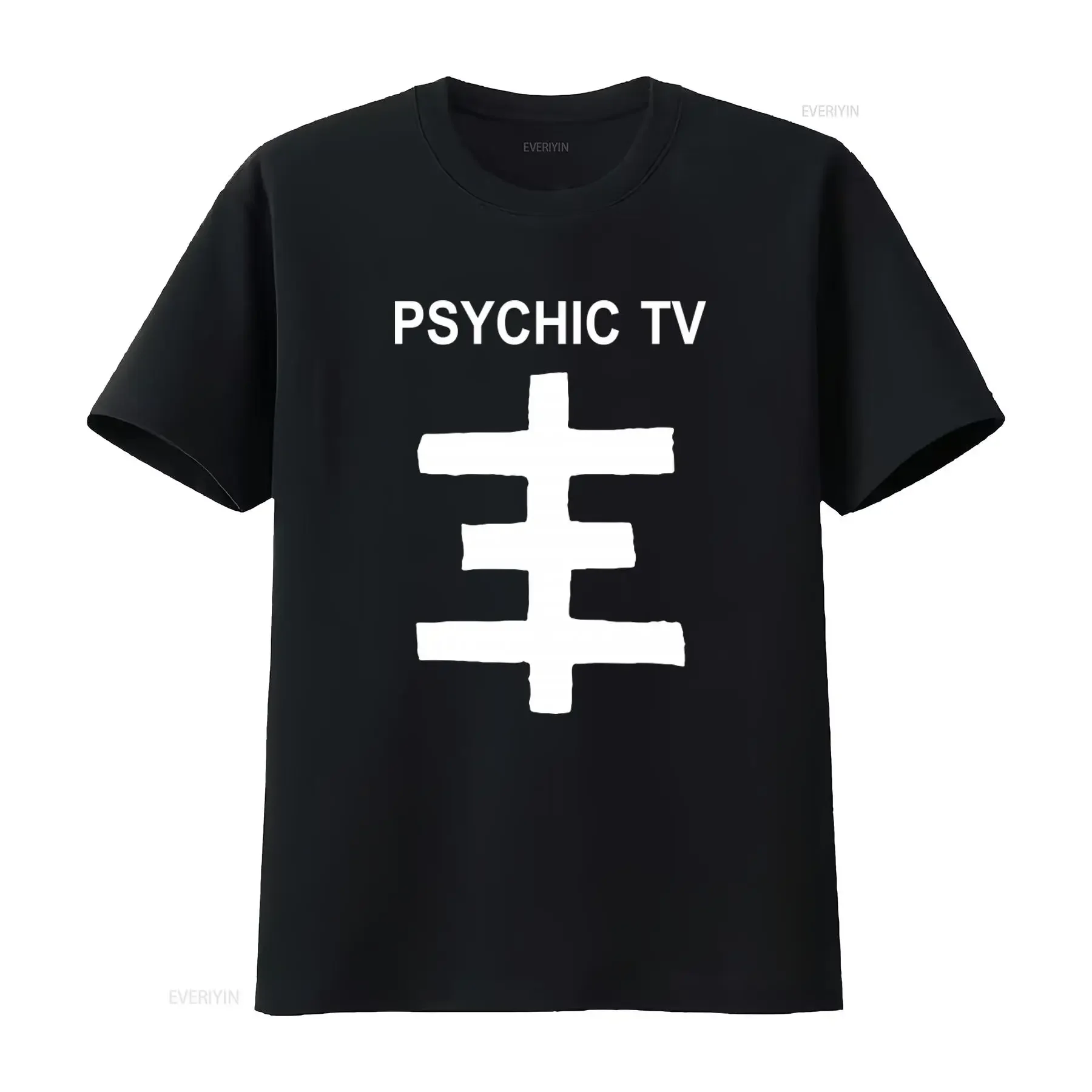 

Psychic Tv T Shirt Darkwave Postpunk Trobbing Gristle Goth Print vintage Washed Top For Everyday Wear Stretched Stylish