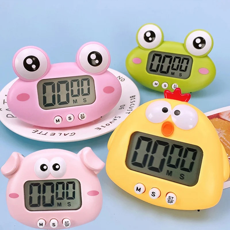 Temporizador Digital para niños, reloj despertador de Cuenta Regresiva para estudio de cocina, temporizador de animales lindos, Gadgets de cocina