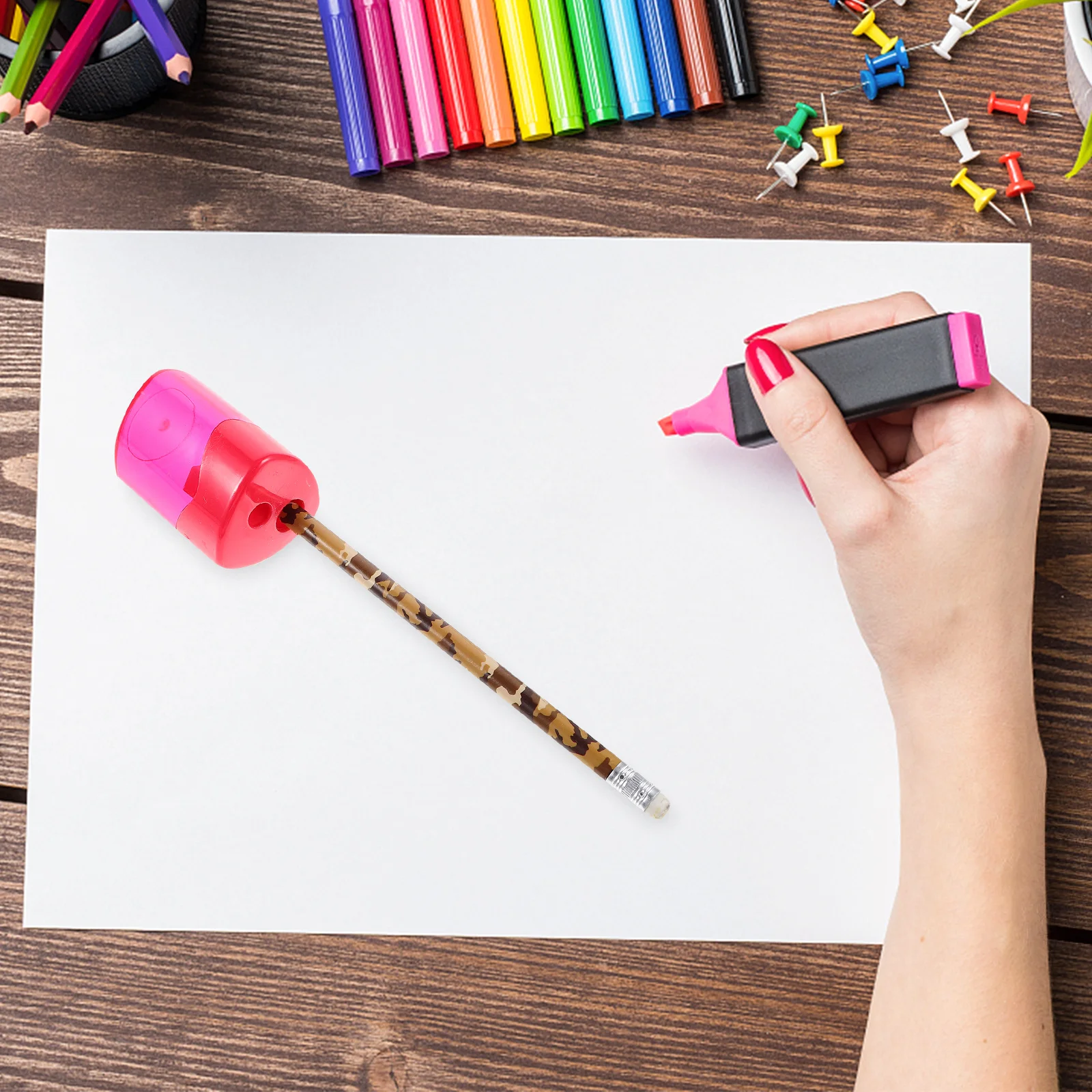 Taille-crayon manuel à Double trous, 12 pièces, Portable, pratique, coloré, pour fournitures scolaires et de bureau