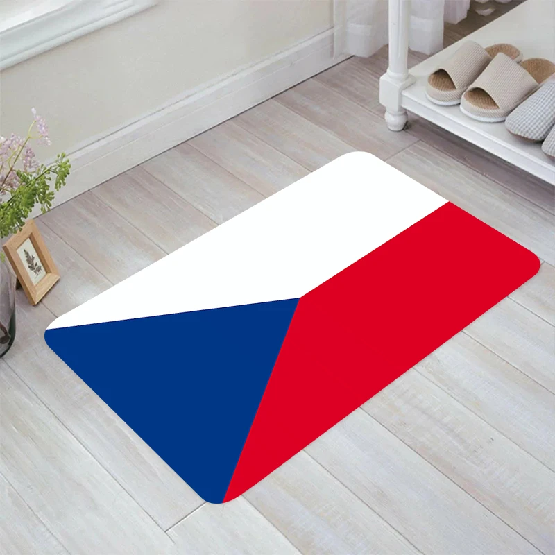 Czech Flag Floor Mat Carpets Kitchen Carpet Aesthetic Room Decoration Doormat Entrance Door Home Balcony Rugs Foot Rug Mats Bath