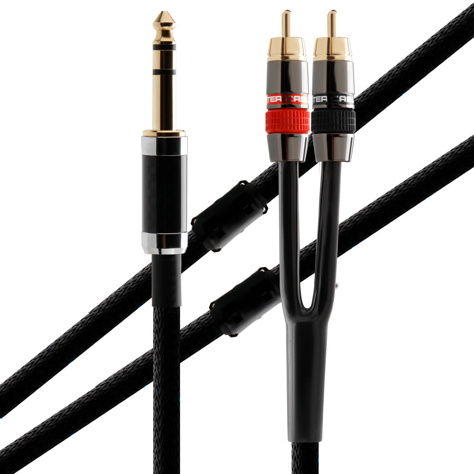 Hifi 6,35mm bis 2rca Audio kabel Stecker trs Stereo stecker an RCA-Stecker Zoll einfache Verbindung aus gezeichneter Sound für TV-Box – Detail 6