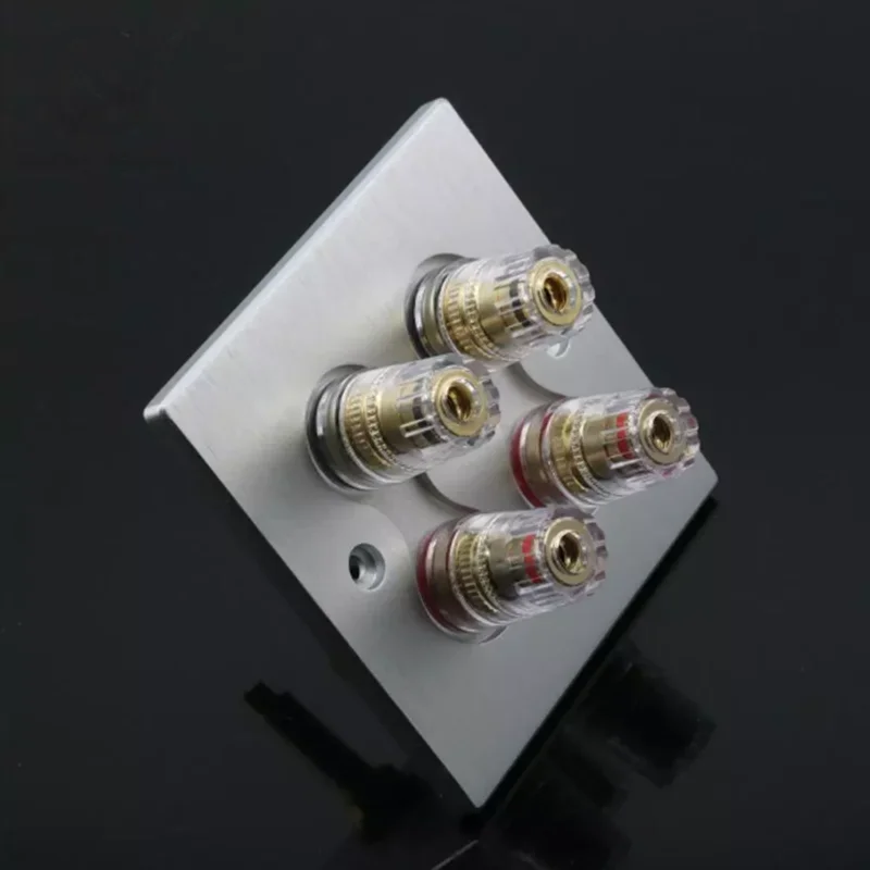 1 set  Audio Hi-End Gold Plated Amplifier Speaker Terminal Female Long Short Version Including Binding Post and Plate Socket