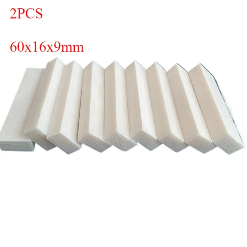 2PCS Buffalo Bovine Bone Knife Handle Scales Slabs DIY Carving Material 60*16*9mm