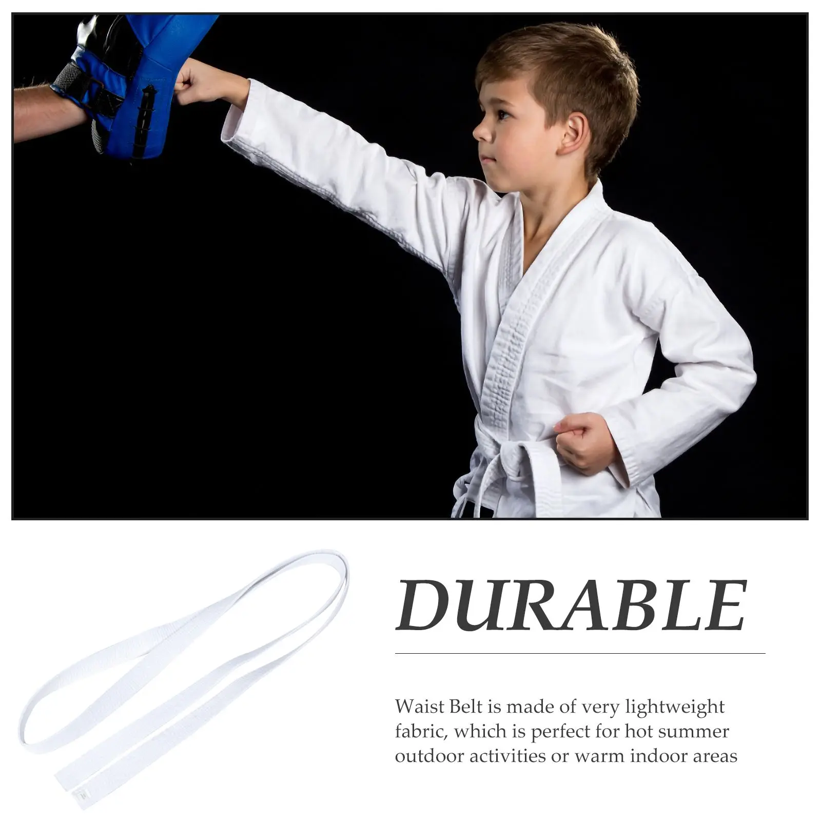 

Taekwondo Belt Martial Karate Lightweight Polyester Waist Band for Men Women Trainers Sports Practice Competition