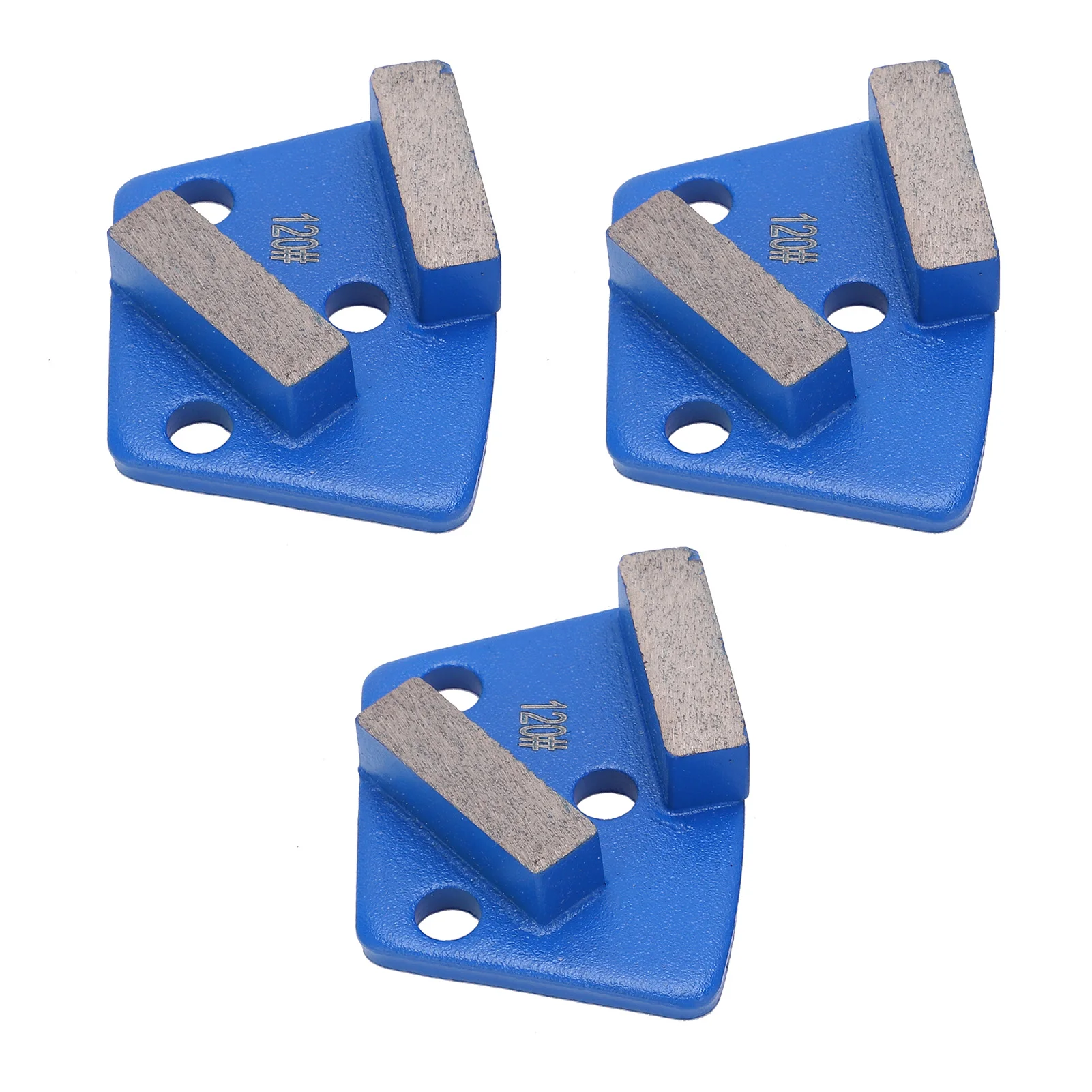 3 stuks diamantslijpschoenen trapezium betonnen vloer aggreesive snijden 2 lange tanden blauw 120 #