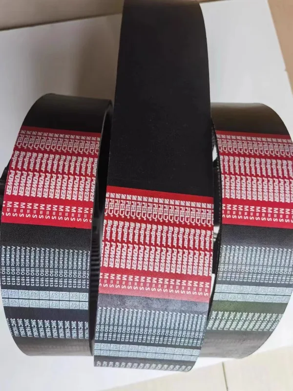 Cosechadora cinturón para vehículo completo cinturón triangular etiqueta roja cinturón dentado de aramida