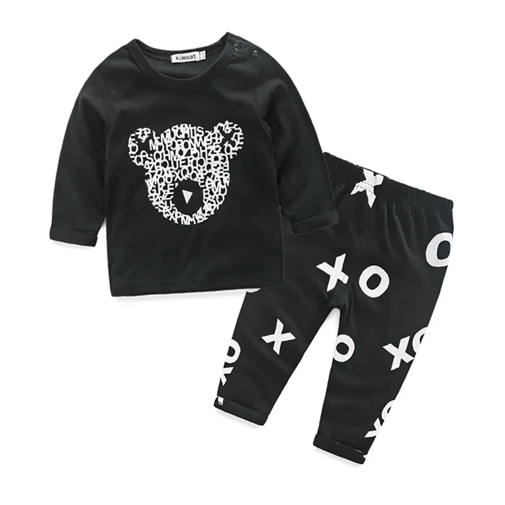 Newborn Baby Tops+Pants 2 PCS Homewear Boys Spring Autumn Sets Long Sleeve 1 to 3 Years Children Tracksuits Clothing