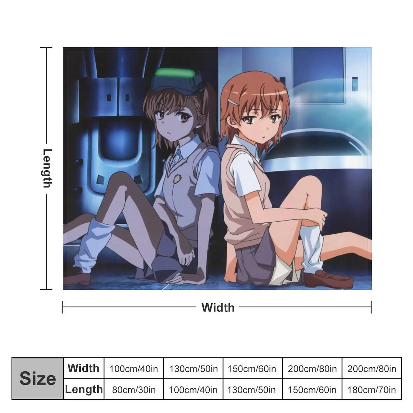 Toaru Series - Misaka Mikoto & Imouto Throw Blanket Single Luxury St cosplay anime Blankets