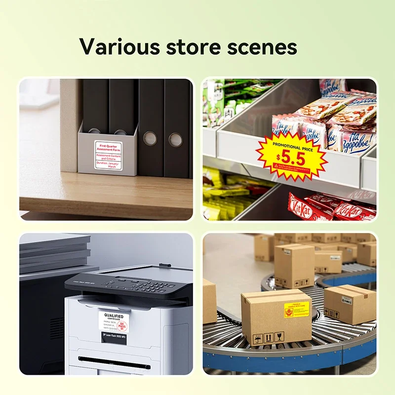 NiiMbot B21Pro Thermal Printer Red Black Label Paper 300 DPI High-definition Printing Sticker for Warning Signs Supermarket B21