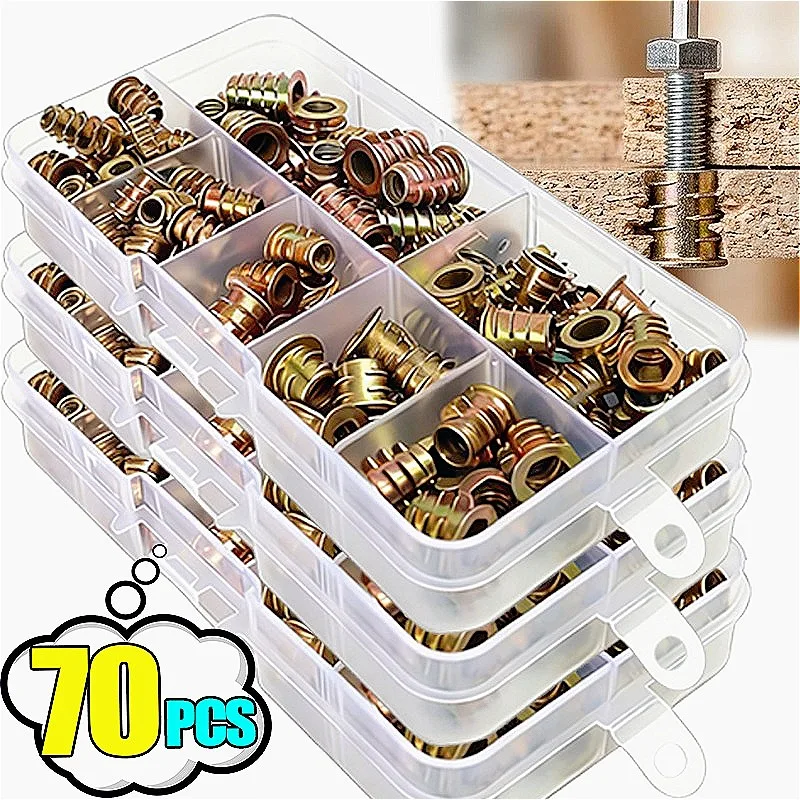 

Винтовые вставные гайки с защитой от ослабления, шестигранные гайки с внутренним шестигранником, набор для ремонта деревянной мебели, кроватей, шкафов, крепежные элементы, болты, фурнитура