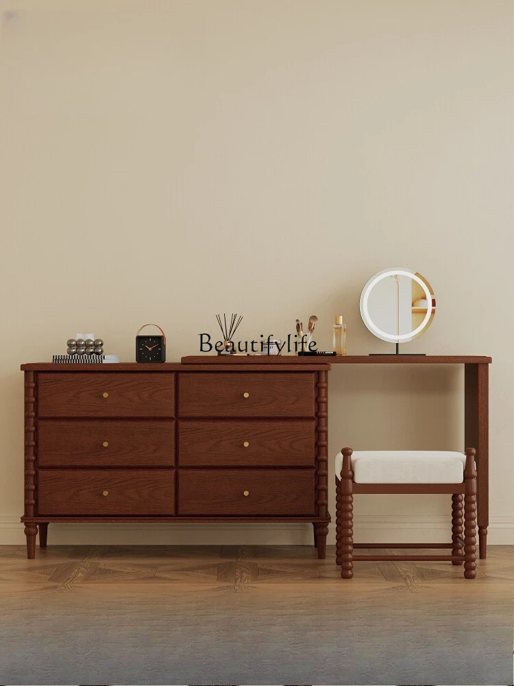 

American telescopic dresser locker integrated simple high-end atmosphere bedroom dressing table