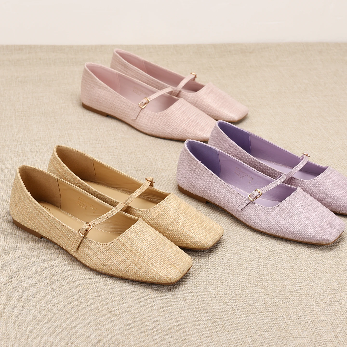 Flat Bottom Slip-On Mary Jane Shoes in Three Colors Woven Upgraded Version Comfortable Rubber Sole for Women Fashionable All-...