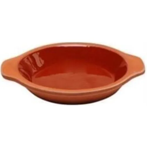 ION Glazed Clay Egg Pan Earth Casserole Bowls