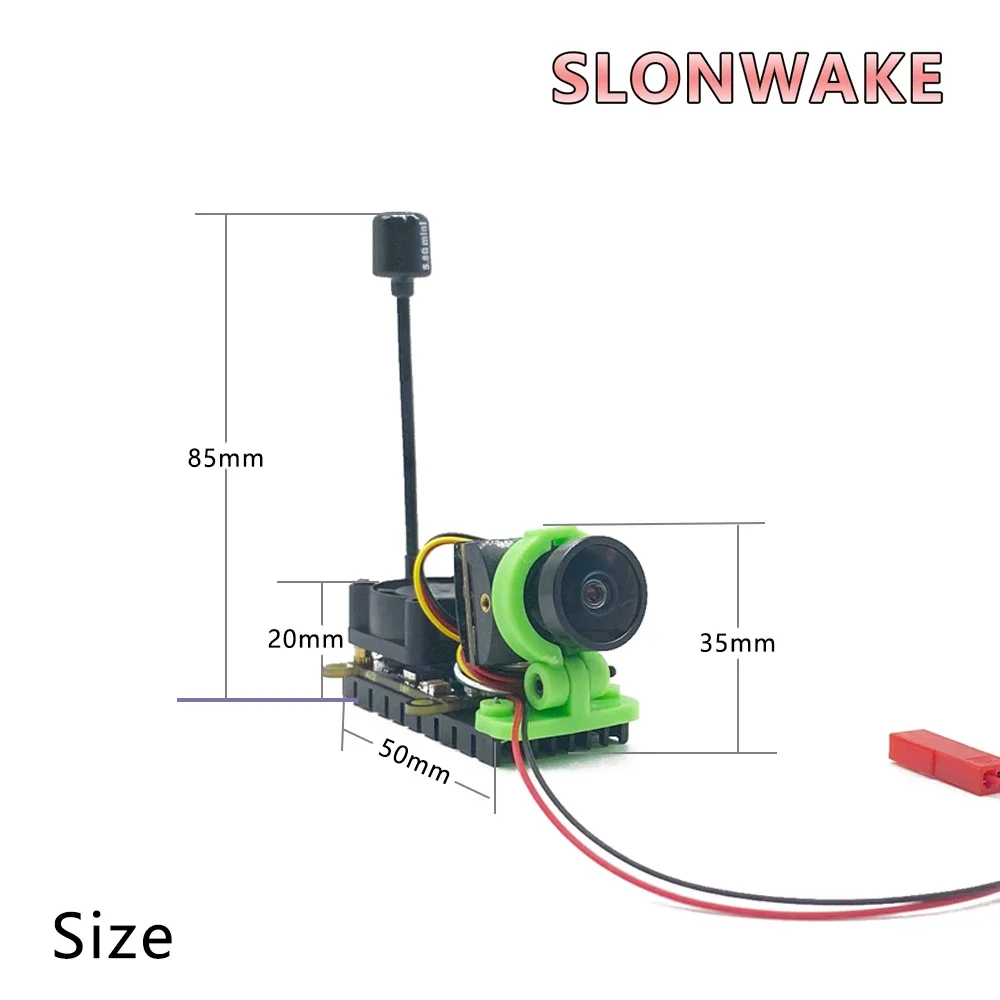 كاميرا SLONWAKE 5.8G 48CH 1000mW VTX 1800TVL Starlight HDR AIO للطقس الكامل ليلا ونهارا FPV لطائرة FPV كوادكوبتر بدون طيار