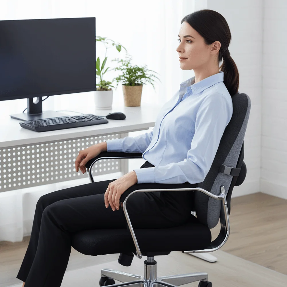 

New Memory Cotton Waist Pillow Adjustable Convenient Waist Protector Back Support Cushion Office Seat