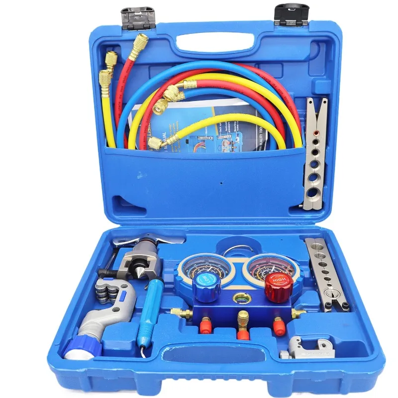 

CT-8A Набор холодильных инструментов Измеритель фтора Инструмент для развертывания труб Инструмент для развальцовки труб Втулка для развальцовки труб