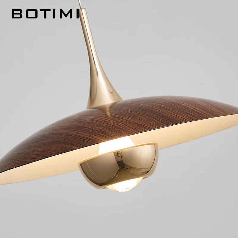 BOTIMI Single Metal Pendant Lights LED Bar Table Hanging Lamp Coffee Shop Project Decorative Wire Suspension Lighting