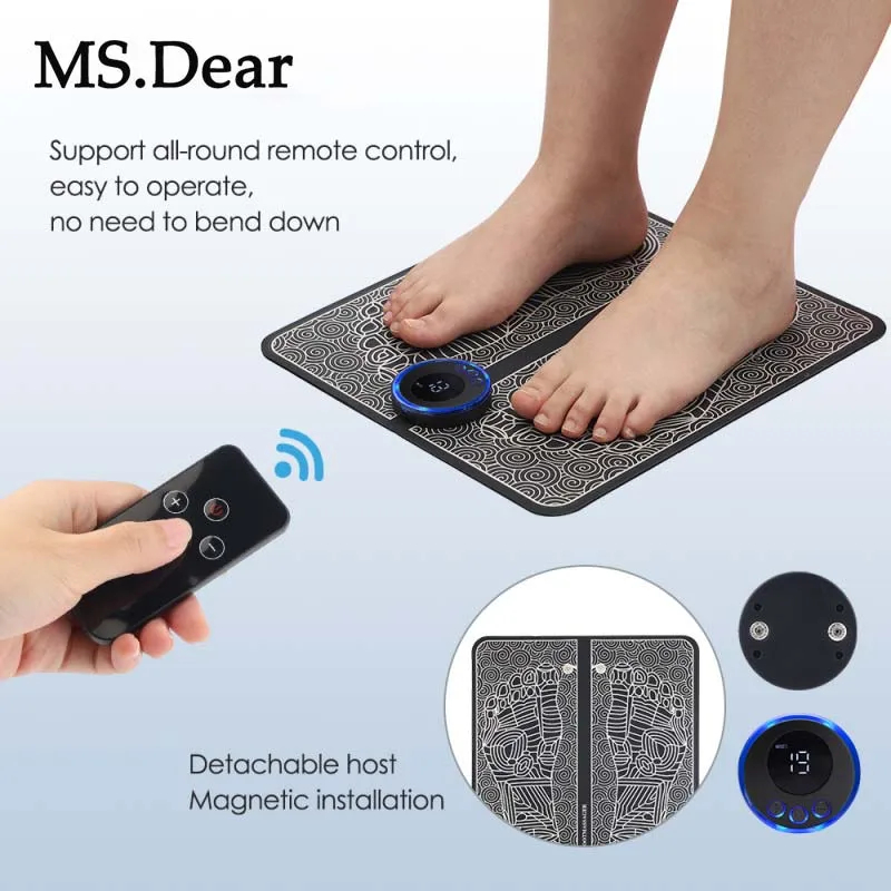 

EMS Foot Massager Relaxation Pads Muscle Stimulation Relief Pain Relax Pulse Therapy Blood Circulation Electric Massage Tool