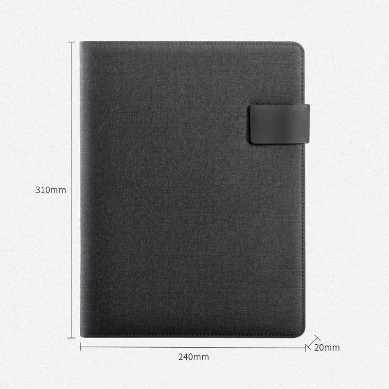 Vegan Leather Folder Business Binder Padfolio With Notebook For Businessman Or Interview