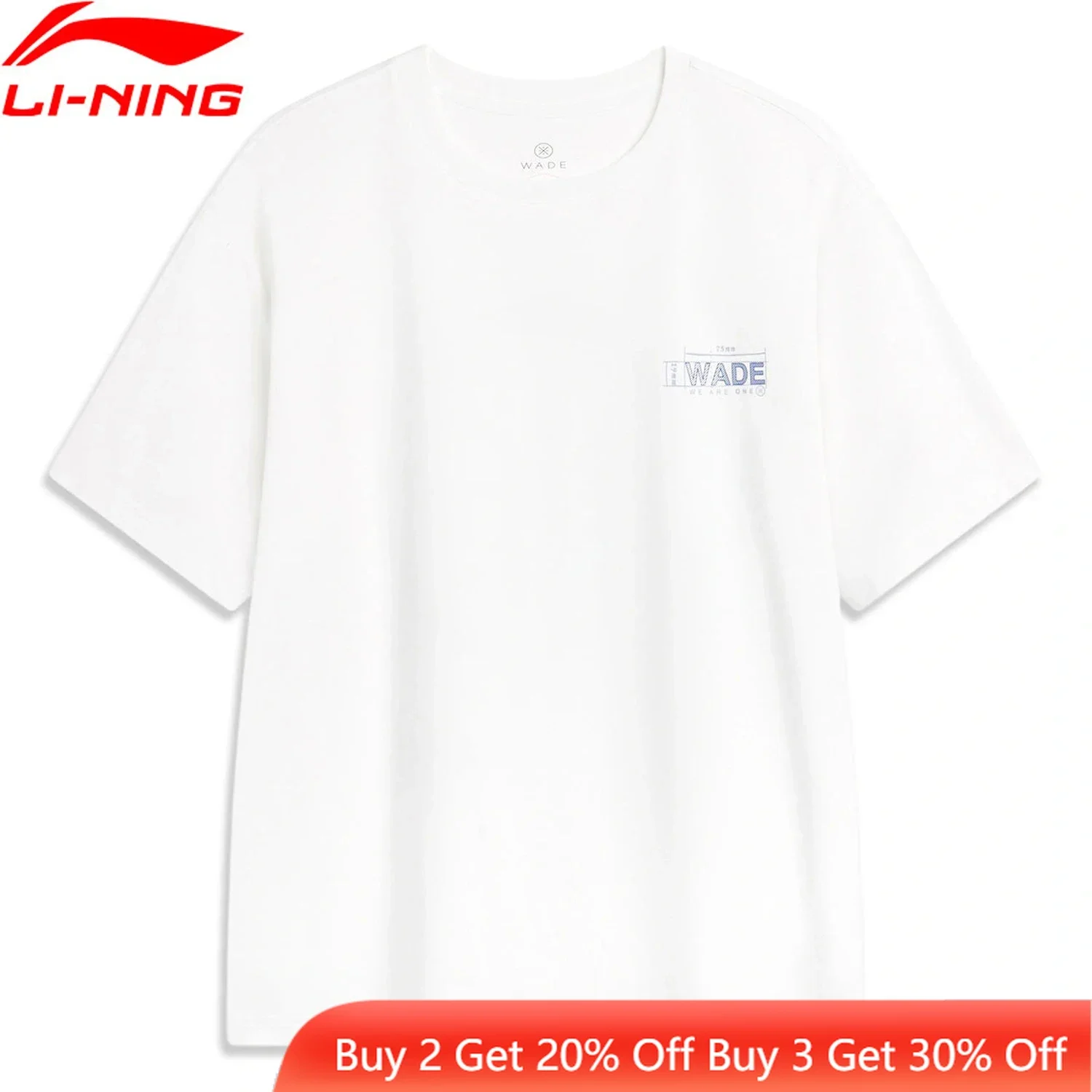 Li-Ning Men Wade Series Sports T-Shirt AT DRY FREEZE Breathable Loose Fit LiNing Short Sleeve Leisure Culture Tee AHSU363