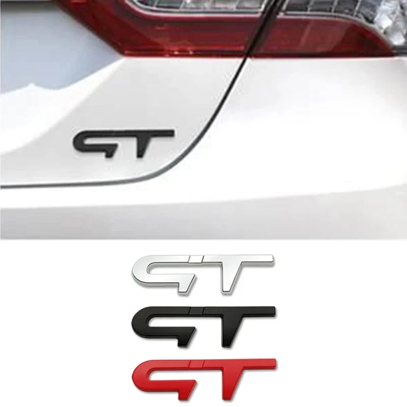 Metal Car Trunk Fender Side Badge GT Emblem Sticker For Renault Clio Koleos Latitude Fluence Captur Megane Scenic Duster Logan