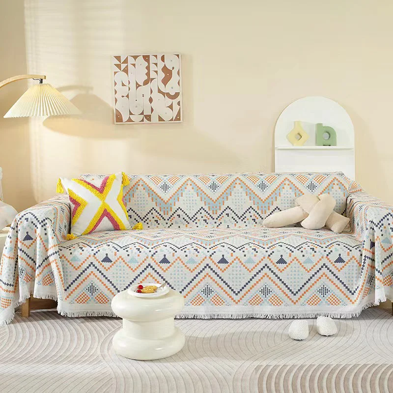 

Slipcover Minimalist Wind Wavy Sofa Towel All-inclusive Line Non-slip Sofa Cushion Full Cover Living Room Protection