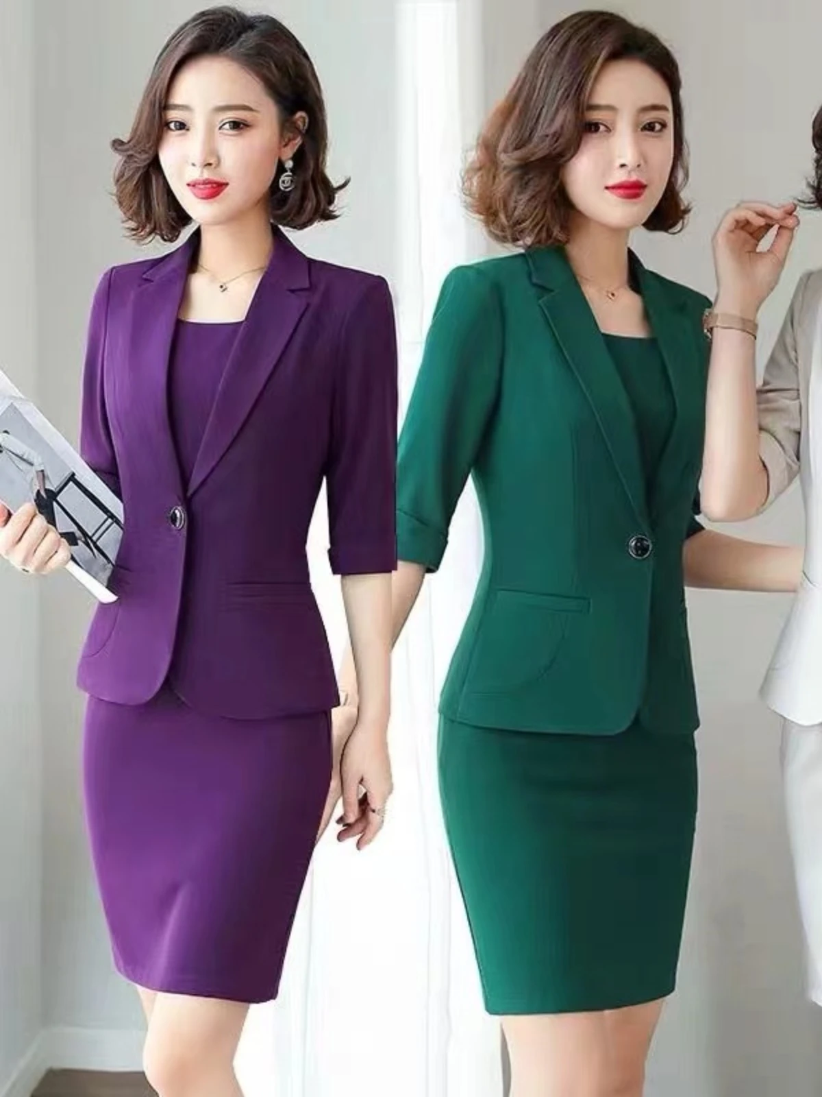 

plus Size Women's Profional Suit Spring Autumn Dr Two Piece Set Slim Faionable Formal Workwear Korean Sle Commute