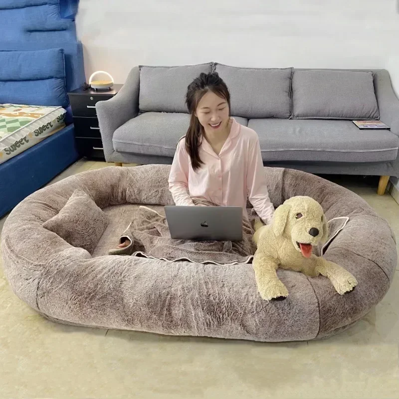 Extra Large Dog Bed for People Removable and Washable Dog Kennel Lazy Person Sleeping on The Sofa Winter Nest Cat Pet Mattress