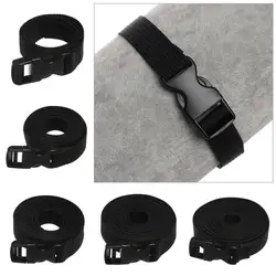 0.5~3M Black Durable Nylon Travel Tied Cargo Tie Down Luggage Lash Belt Strap with Cam Buckle Travel Kits Outdoor Camping Tool