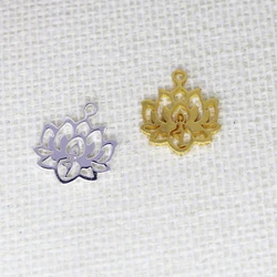 5PCS Elegant Lotus Flower Of Life Pendant DIY Stainless Steel Gift For Women Men Charm Pendant For Bracelet Jewelry Findings