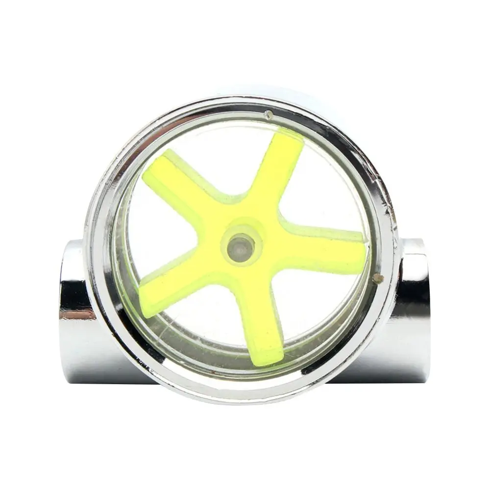 Портативный медный хромированный пятикрытие, 2-ходовой G1/4, резьбовой индикатор расхода водяного охлаждения, расходомер