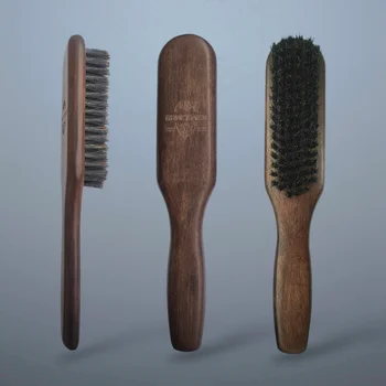 GRACEMEN-レトロなあごひげブラシ,木製のハンドル,あごひげシェービングブラシ,木製のグルーミングツール,スタイリストツール,100% イノシシの毛