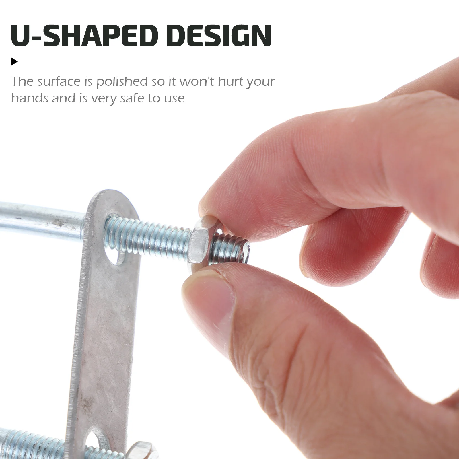 

25pcs U Shaped Fixed Clips Durable Greenhouse Tube Clamps U Shape Screw For Secure Fastening Easy Install Polished Surface