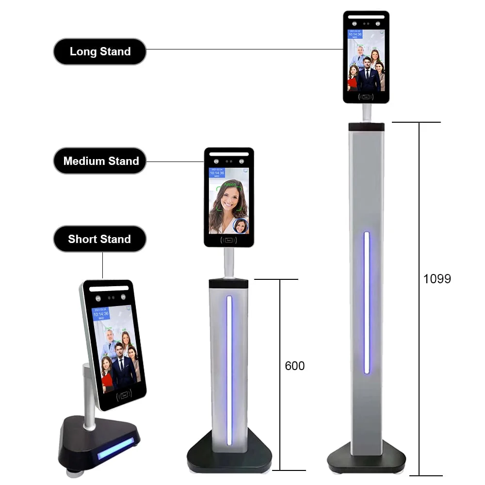 SDK API 8-inch Face Recognition Door Lock Attendance  Biometric Access Control Products Wiegand RS485 Factory OEM WIFI