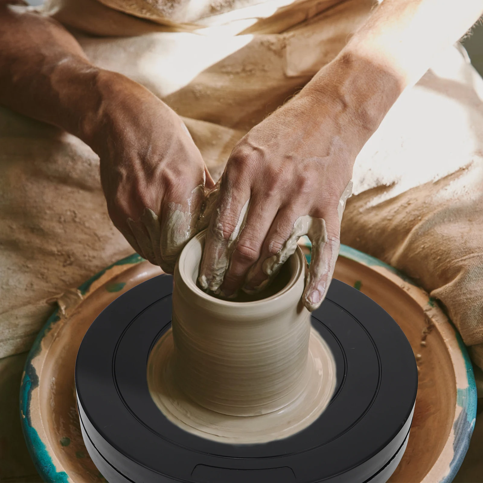 

Durable Plastic Clay Turntable 360 Degree Rotating Board Smooth Swivel Plate For Ceramics Pottery Sculpting Modeling Tool