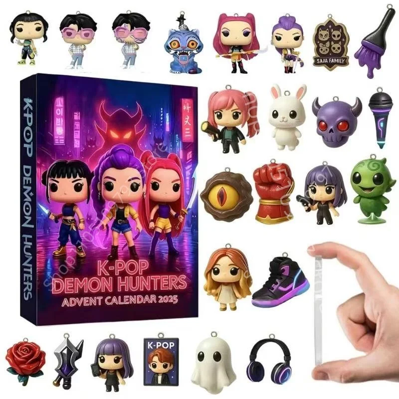 Kpop شيطان الصيادين عيد الميلاد تقويم القدوم هنتركس رومي ميرا زوي ساجا بنين ديربي النمر صندوق أعمى لعب هدايا ديكور السنة الجديدة