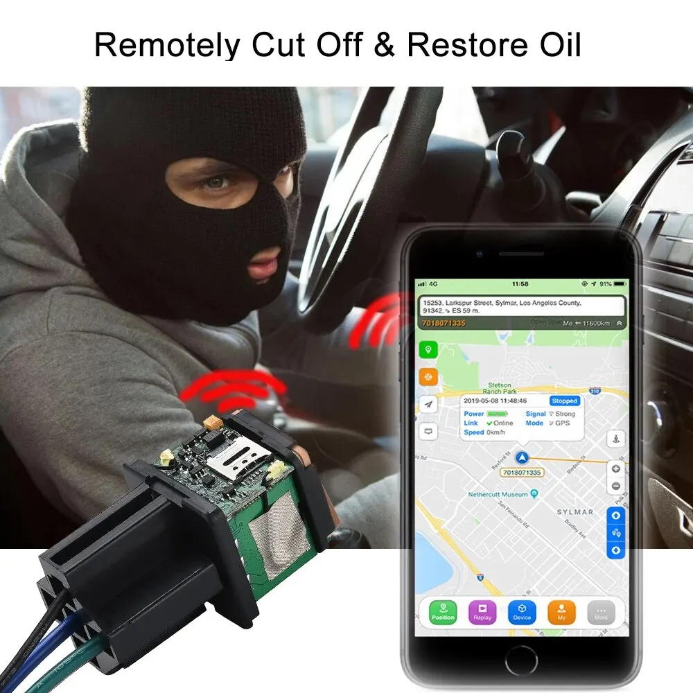 Car GPS Tracker ST-907 Tracking Relay Device GSM Locator Remote Control Anti-theft Monitoring Cut off Oil System with Free APP